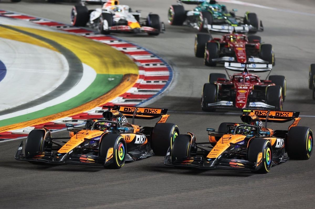 Fotostudie av Formel 1-biler